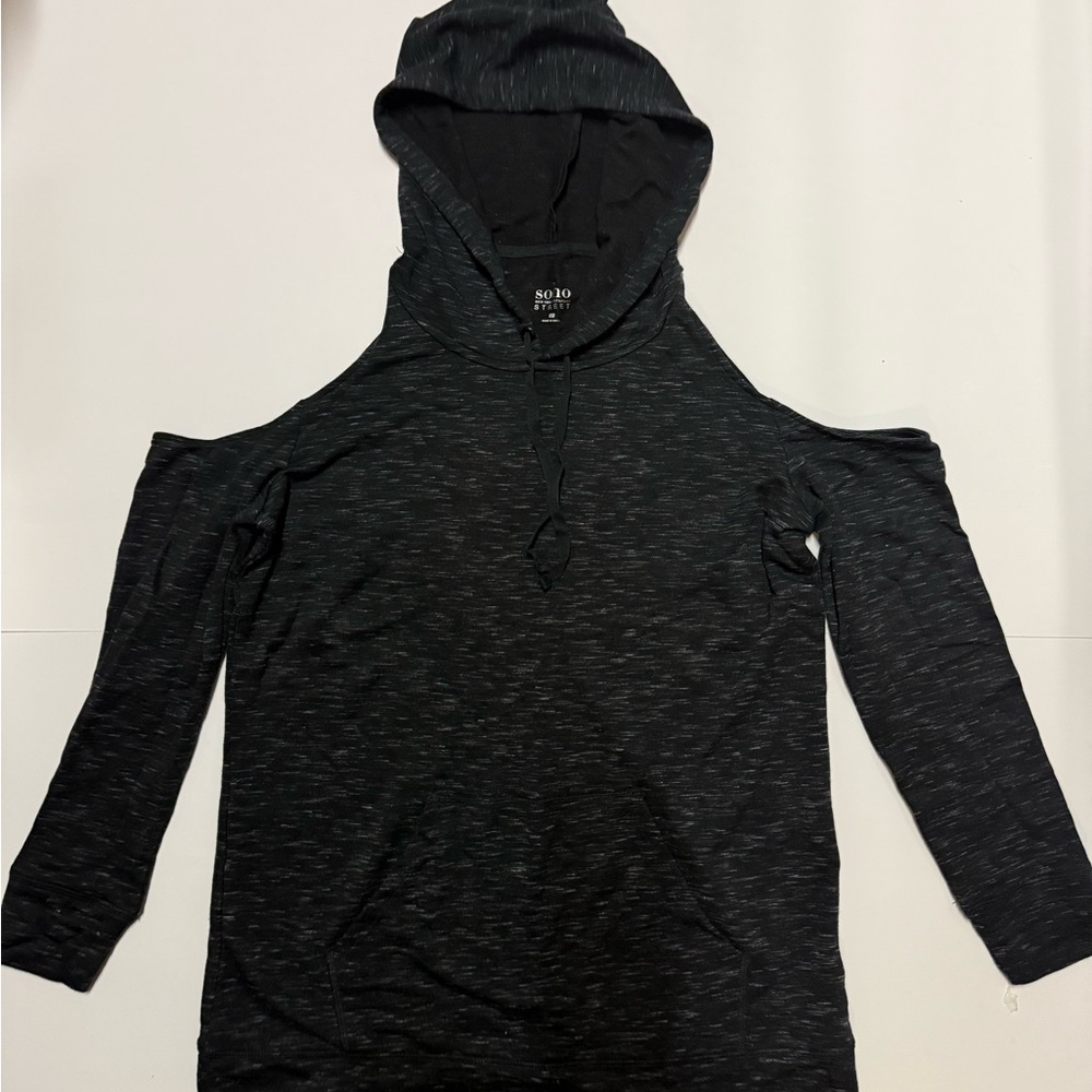 Soho Charcoal Hoodie with Drawstring